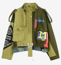 Load image into Gallery viewer, Mean Green Patchwork Jacket
