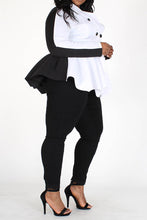 Load image into Gallery viewer, The Danee Two Tone Peplum Jacket-Plus
