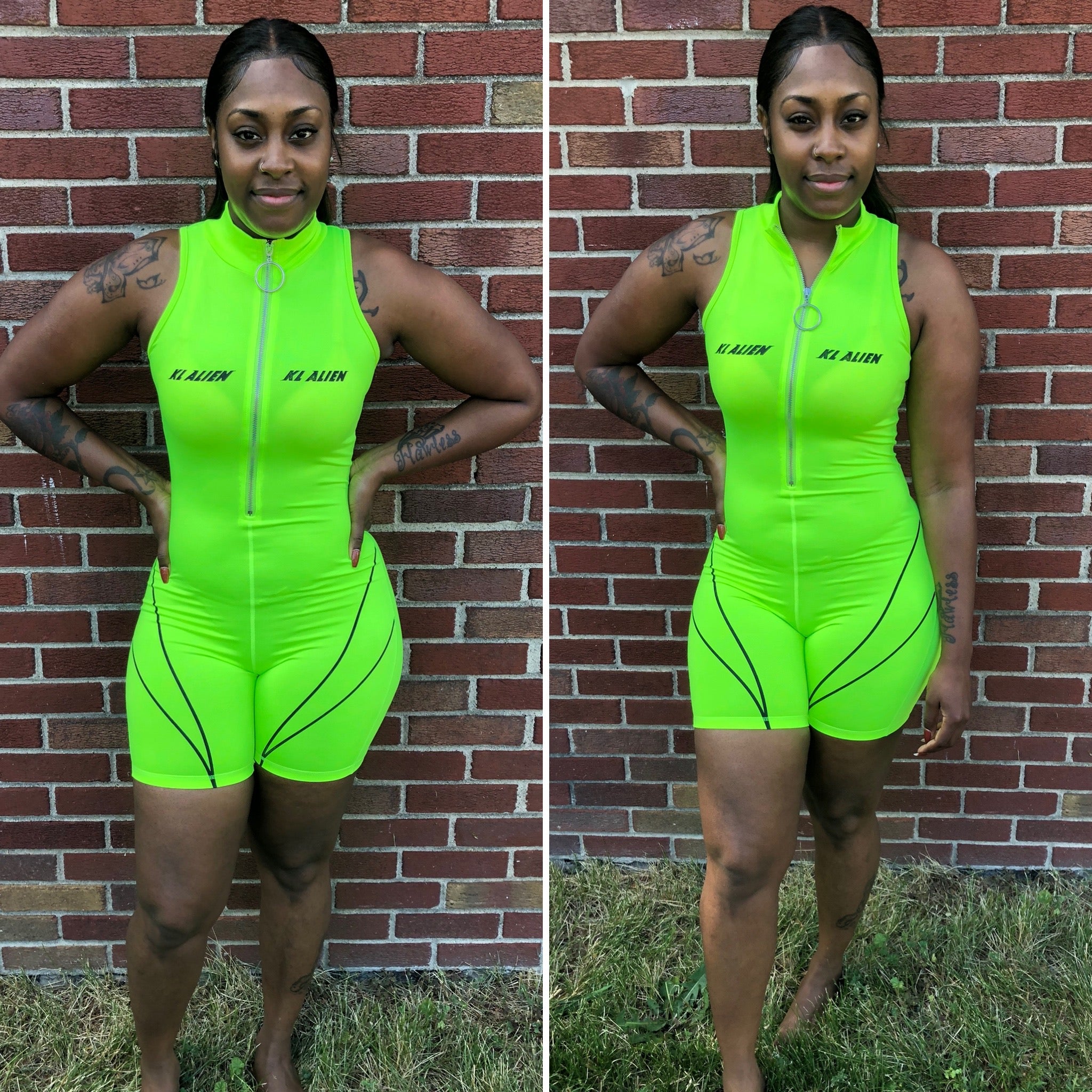 KL Alien Neon Romper U Cute Girl Boutique