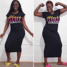 Load image into Gallery viewer, Black Girl Magic T-Shirt Dress
