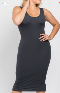 Fit Me Nicely BodyCon Tank Dress-Plus